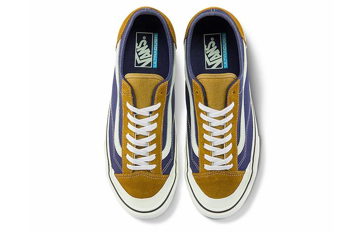 Vans Style 36 Splicing Contrasting Colors Low Tops Casual Skateboarding Shoes Unisex Navy Blue Yellow VN0A5HYRA0S