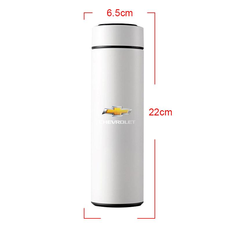 Car Smart Thermos Bottle With Temperature Display Coffee Cup For Chevrolet Captiva Colorado Cruze Spark Malibu Car Accessories