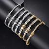 Tennis Chain Bracelet 2-6MM Zircon Hip Hop Jewelry Men Women
