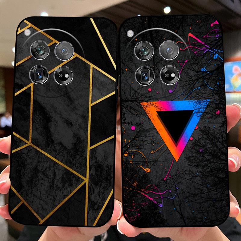 Case For OnePlus 12 Fundas 1+ 12 CPH2573 Floral Pattern TPU Silicone Phone Cover For One Plus 12R Capa CPH2585 Shockproof Bumper