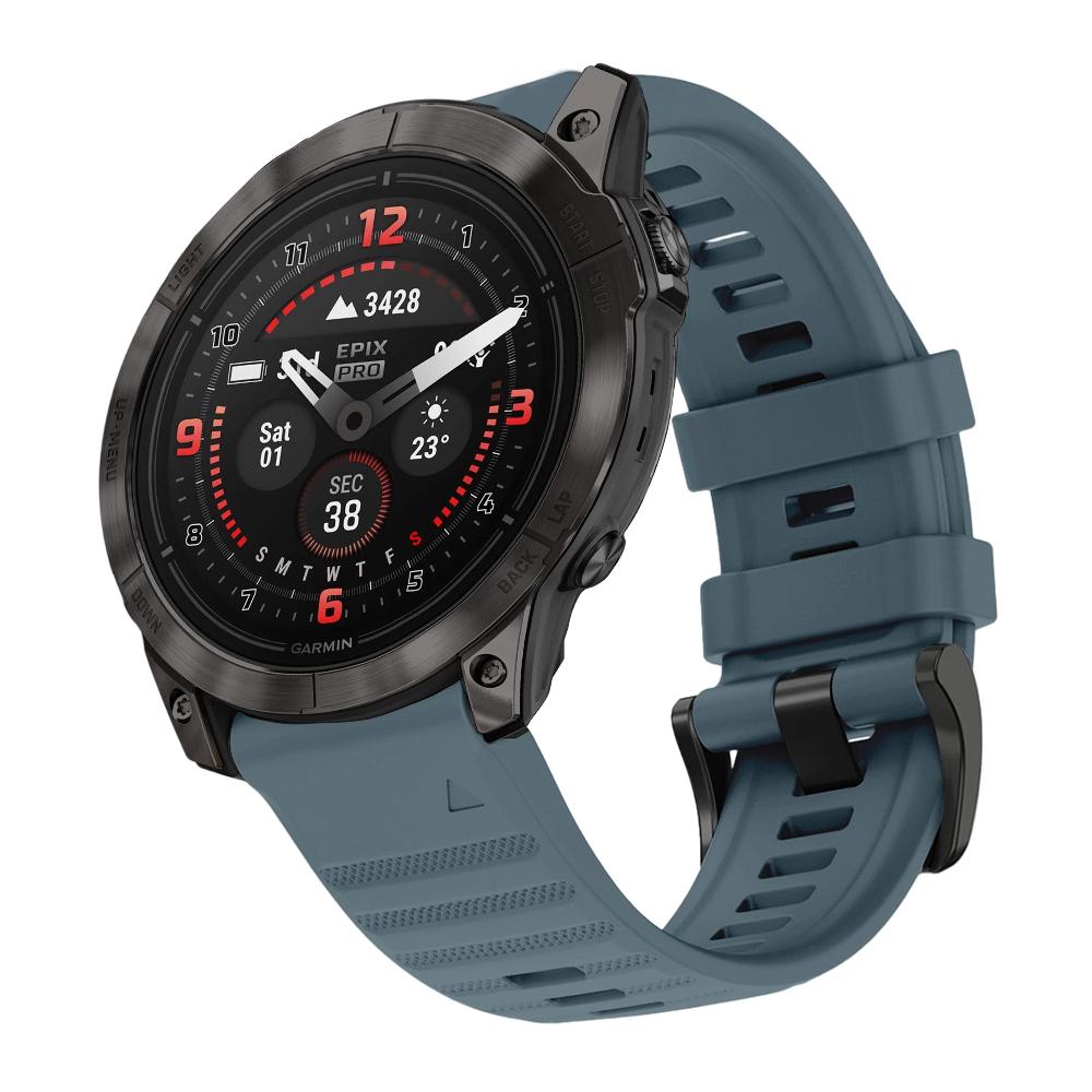 Outdoor Sports Band for Garmin Epix Pro 47mm 51MM Waterproof and Sweatproof Garmin Quick Fit Silicone Band for 22mm 26mm Quick Fit