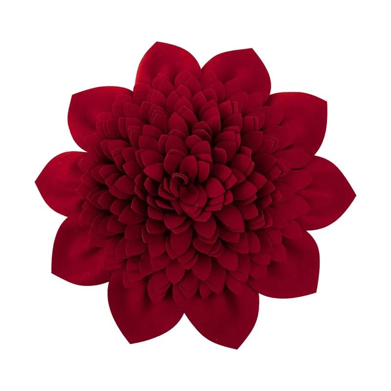 Medieval Style Embroidered Magnolia Pillow Cover Living Room Velvet Cushion Cover Chinese Style Luxury Retro Sofa Waist Pillow