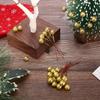 50 szt. Sztuczne Jagody Dekoracja Świąteczna Ozdoby na Choinkę do Dekoracji Domu Navidad Nowy Rok DIY Girlanda Dodatek Prezent 1,2 cm