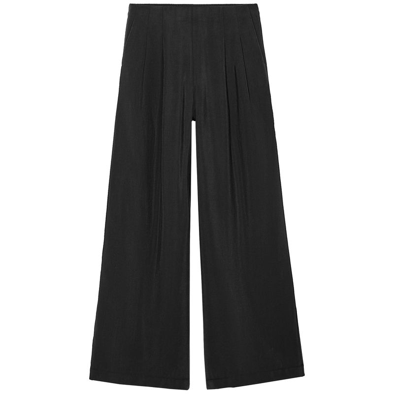 Zaprha 2025 Summer New American vintage Pleated Design Drape Mid Waist Wide Leg Casual Pants 8338405