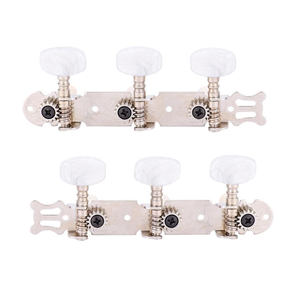 3+3 AcrylicClassical Guitar String Tuning Peg Tuners Machine Heads Silver