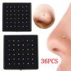 36X Nasenring Knochenstecker Edelstahl Körperpiercing Schmuck