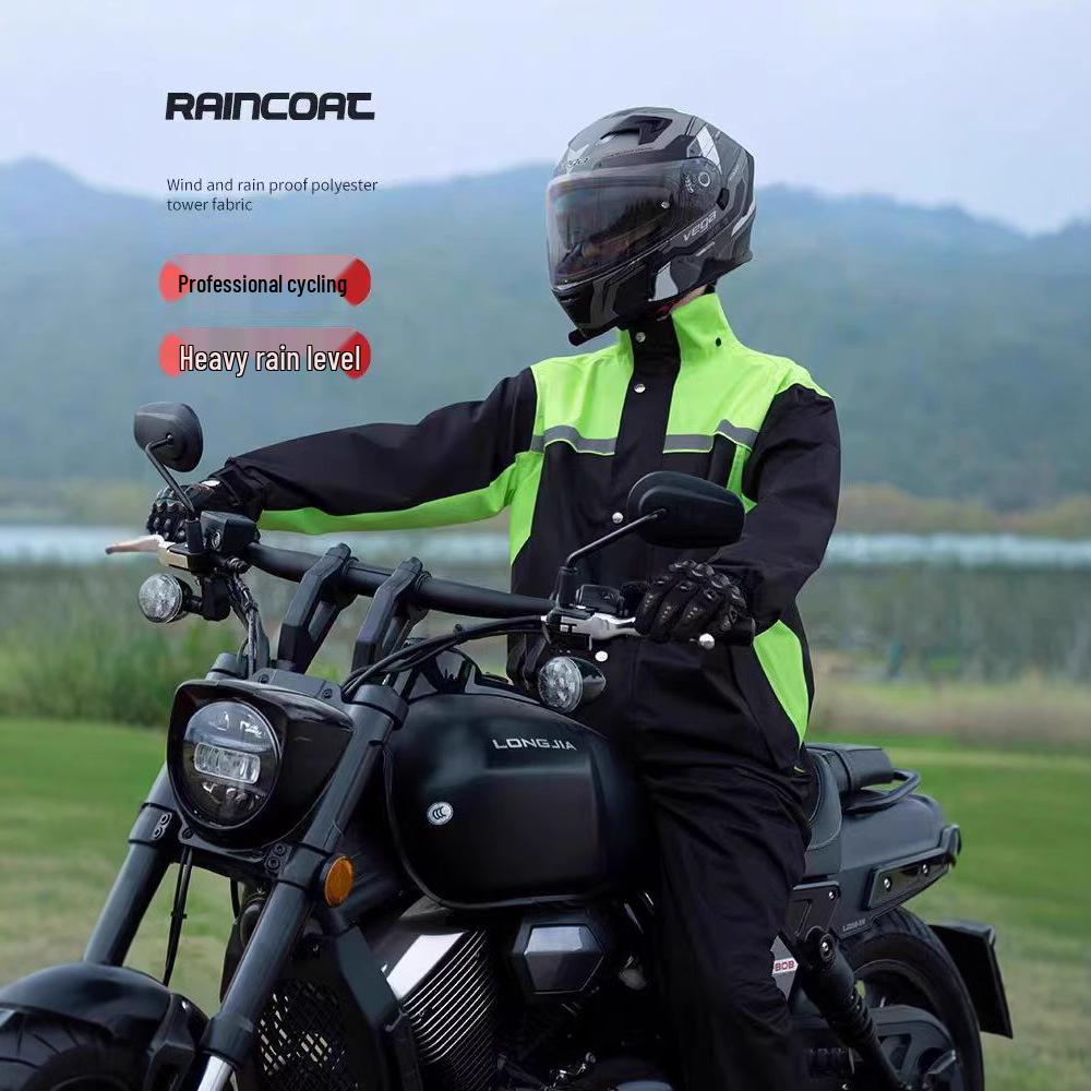 Unisex Raincoat Set: Split Design, Full Coverage, Heavy Rain Protection for Electric Motorcycle Riders