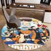 1pc Haikyuu Anime Design Round Carpet - Office Chair Mat, Non-Slip Rug for Home Decor, Living Room, Bedroom, Game Room