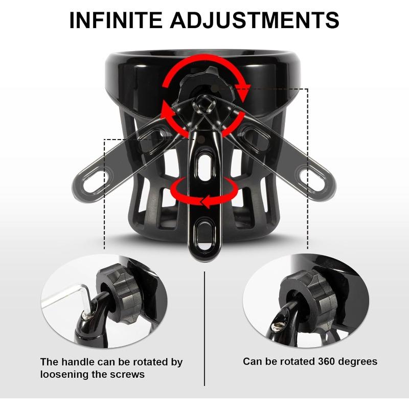 Motorcycle Handlebar Drink Cup Holder Sturdy For Harley Road King Electra Glide Sportster Dyna Softail 1996-UP Riding