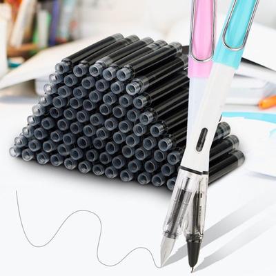 10PCS/Set 3.4mm Caliber Ink Cartridge Blue/Red/Black Plastic Material Fountain Pen Refill Simple Design Pen Ink School Office