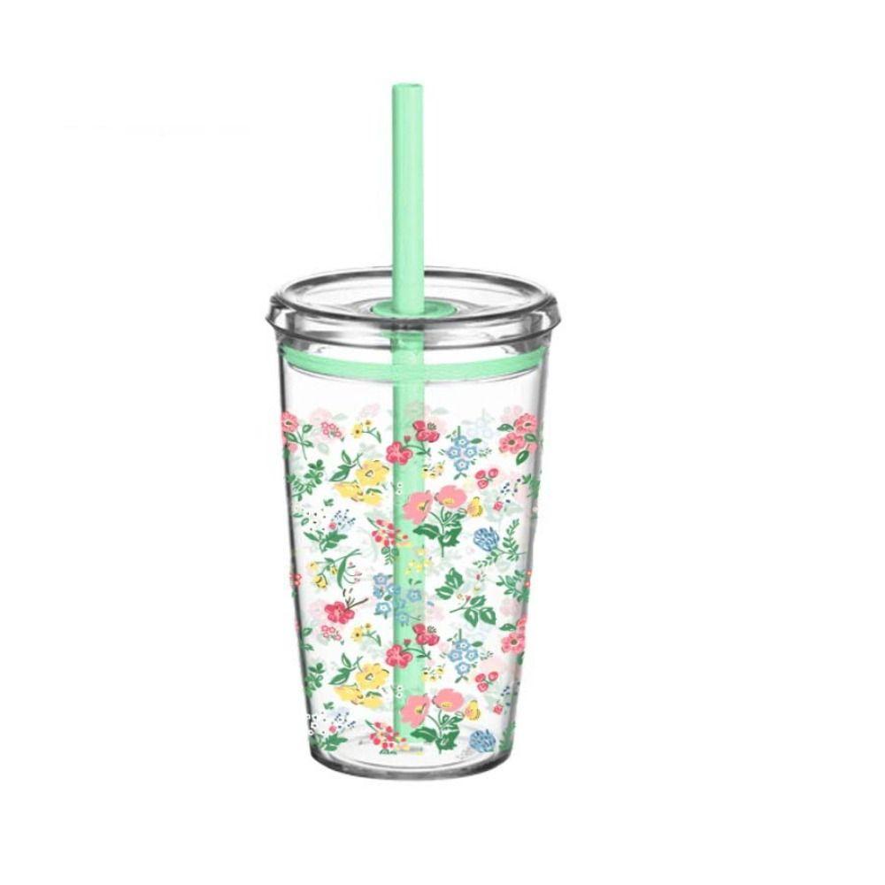 Transparenter Hochwertiger Kaffeetasse Wiederverwendbare Trinktasse Trinkgeschirr Milchtee Strohhalmbecher Zuhause