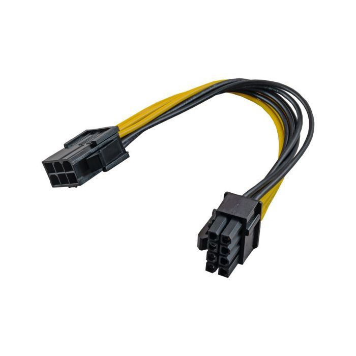 Adaptateur - Akyga - AK-CA-07 - PCI-E 6 Broches vers 8 Broches - 20 cm - Haute Qualité
