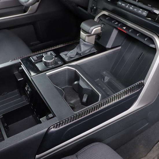 Carbon Fiber Gear Shift Panel Side Trim Strip Cover For Toyota Tundra -24