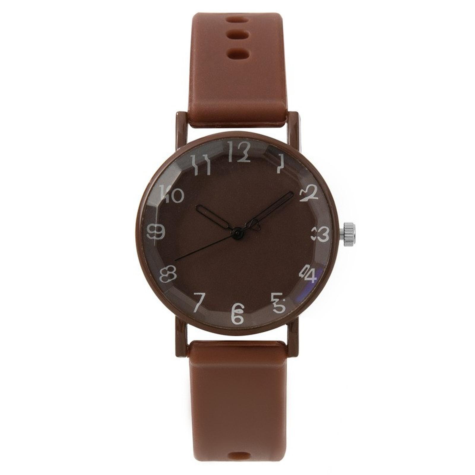 

Women Fashion Leather Watch One Size кавовий