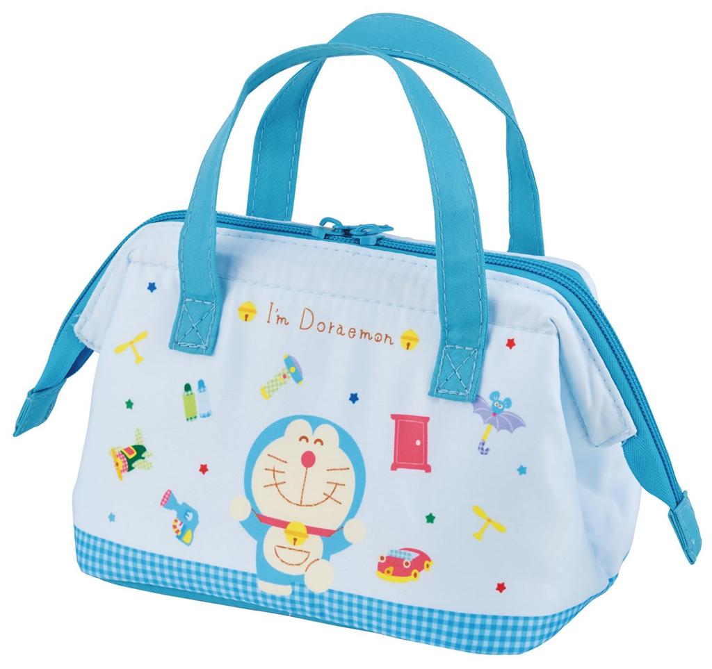 Skater Obědová taška, Malá, Izolovaná, Dětská, Peněženka se zapínáním, Sanrio "I'm Doraemon" Gingham, KGA0-A