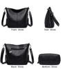 New Women's One Shoulder Messenger Bag Soft Leather Small Square Bag