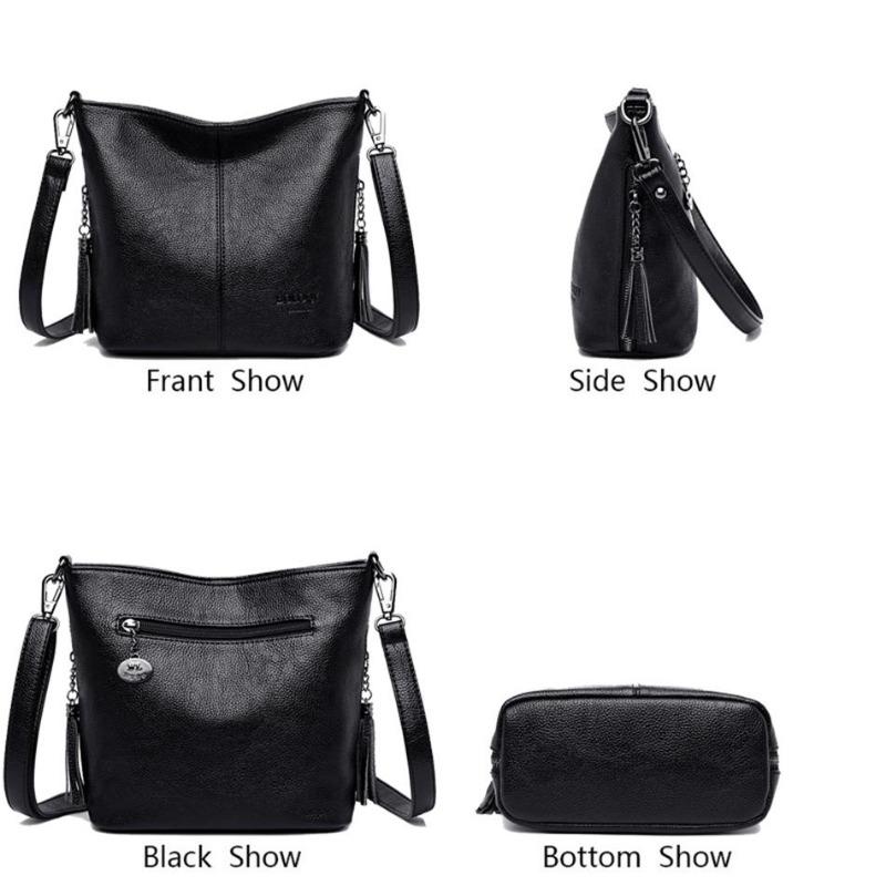 New Women's One Shoulder Messenger Bag Soft Leather Small Square Bag