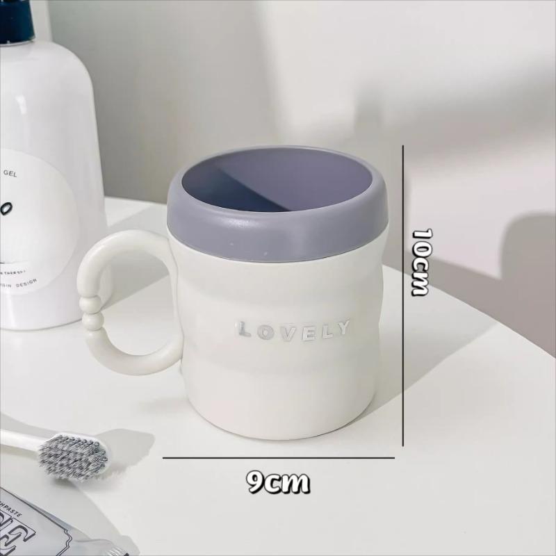 

Утолщенный стакан для умывальника, стакан для зубной щетки с бамбуковым соединением, небьющийся и прочный стакан для зубов Light grey