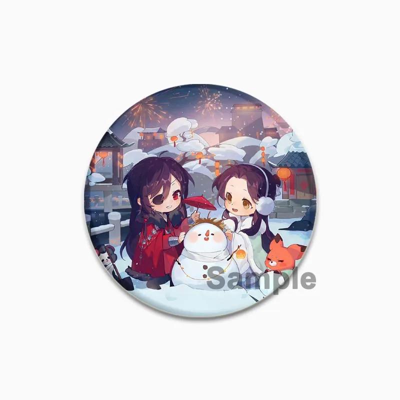 32/44/58mm Heaven Official's Blessing Anstecker Huacheng Xie Lian Anime Broschen Handgemachte Niedliche Emaille-Pins für Kragen Kleidung Schmuck 44/58mm