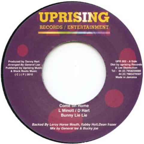 

7inch Record BUNNY LIE LIE , EMPRESS AYEOLA - Come On Home/Step Into My World UPR002 Uprising Record 2010 UK Reggae, Ska & Dub