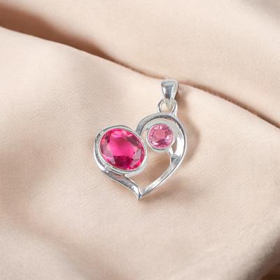 Rosa Turmal Edelstein 925 Sterling Silber Handgefertigter Schmuck Anhänger Für Liebe CP-3-18