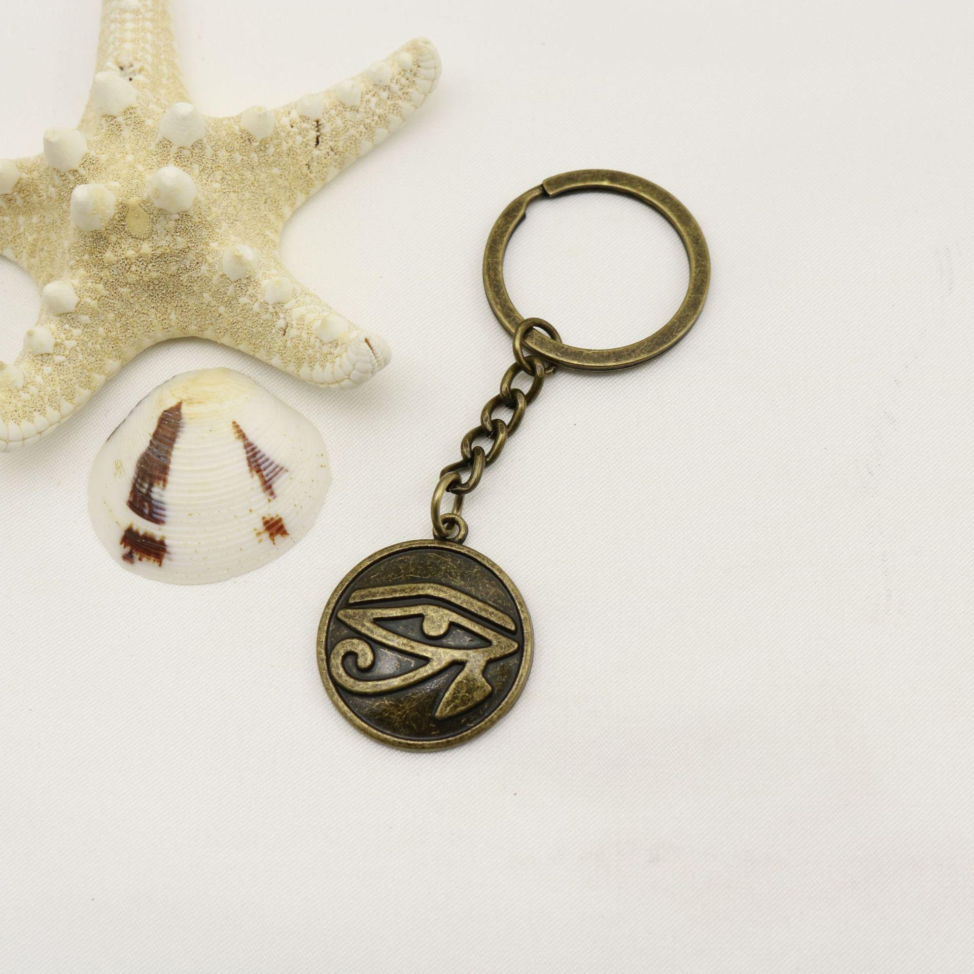 Ancient Egyptian Eye of Horus Keychain Pendant бронзовый