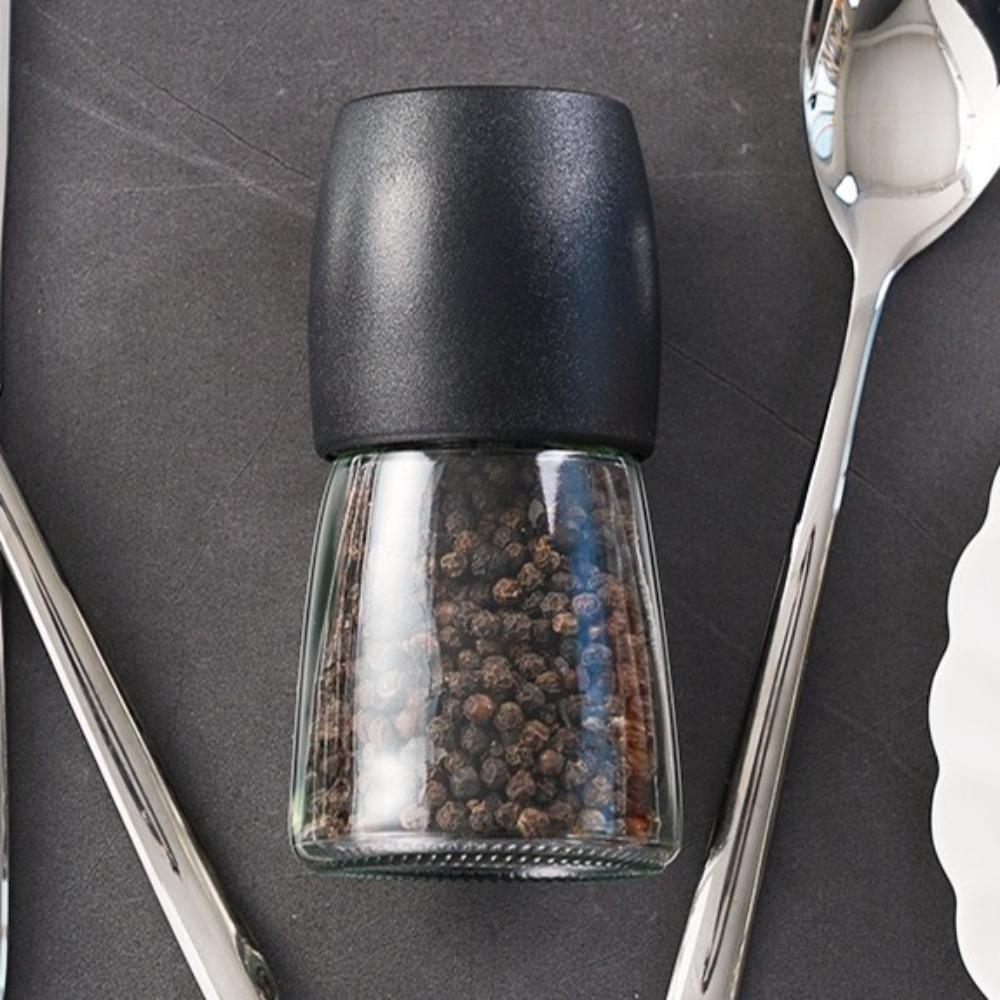 Glass Body Pepper Grinder Large Capacity Handheld Pepper Mill Mini Spice Mill  Kitchen Mill
