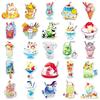 50 Adorable Summer Ice Cream & Fruit Juice Waterproof Stickers for Milk Tea Cups