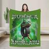 Bombardiro Crocodilo Anime Flannel Blanket Italian Meme Brainrot Custom Throw Blankets for Home 125*100cm Plush Thin Quilt