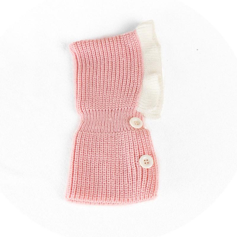 Pet Knit Hat With Ruffled Trim Small Dogs Cats Winter Warm Beanie Cap S M Size