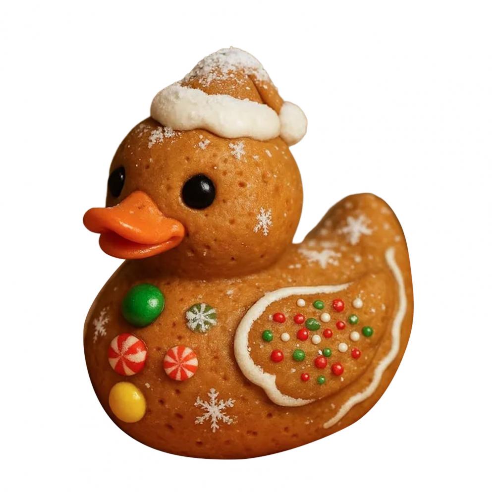 

Resin Christmas Duck Ornament Festive Resin Duck Figurine Festive Christmas Duck Figurines Gingerbread Tree Ornament Candy Cane