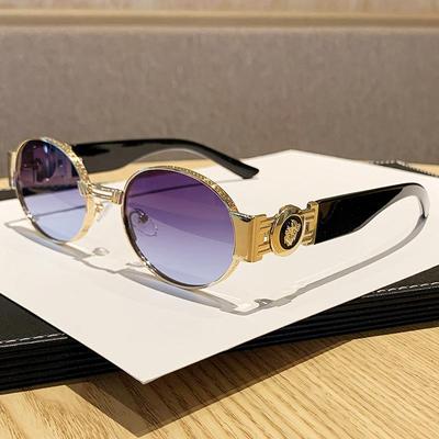 2025 Trendy Oval Metal Sunglasses - Unisex European & American Style
