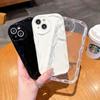 Funda de silicona suave con diseño de ondas rizadas ovaladas transparentes para iPhone 16, 15, 14, 13, 12, 11 Pro Max, XR, X, XS, SE, 7, 8 y 15 Plus