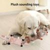 Pet Sound Toy Built-in Voice Scratch-resistant Cartoon Shape Bite-resistant Relieve Stress Rabbit/Cow/Donkey Cute Stuffed