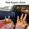 2Pcs Gold Color Spinner BFF Matching Rings Best Friend Open Rotate Ring Forever Friendship Cute Cartoon Anime Jewelry