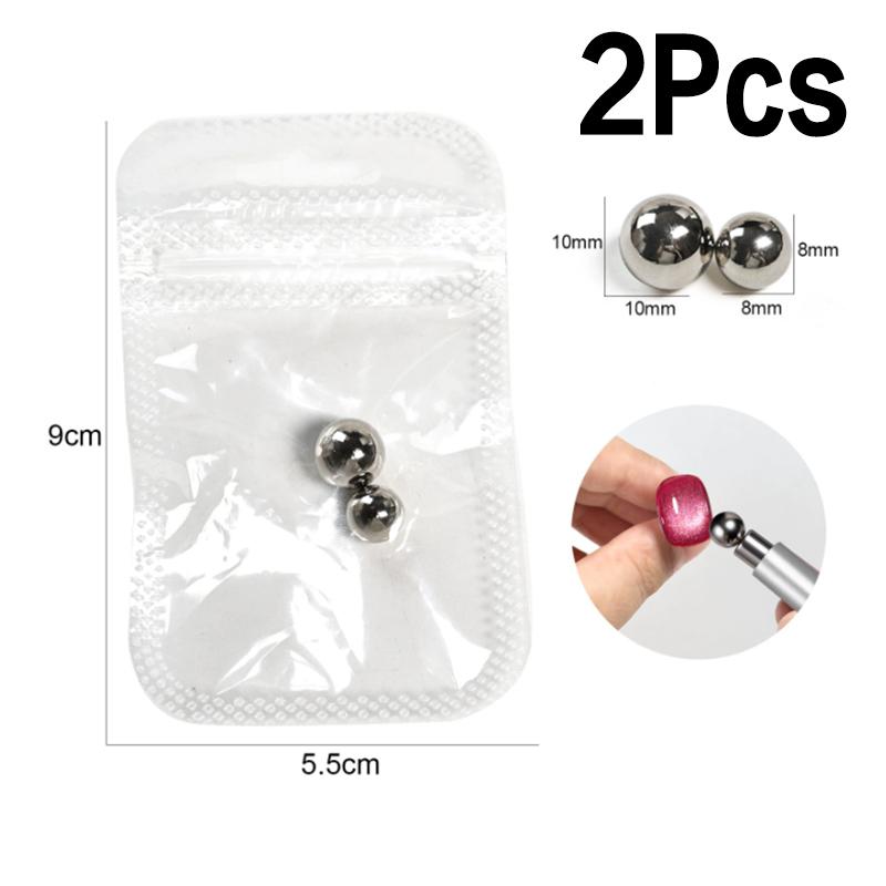 Double-End Cat'S Eye Nail Magnetic Stick Glossy With Steel Balls 8/10Mm Super Strong Gel Polish Magnetic Manicure Tools