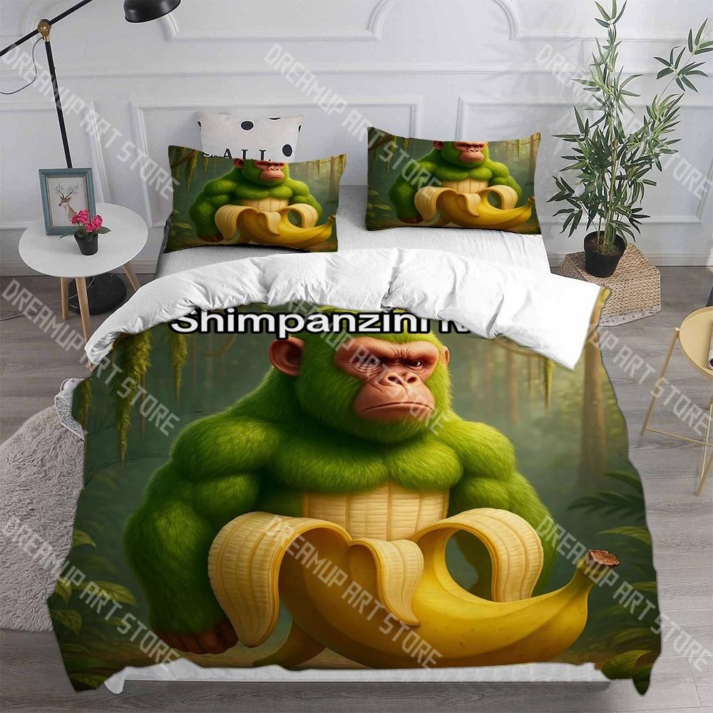 3D Ai Italian Brainrot Tung Tung Sahur Bedding Set Single Twin Full Queen King Size Bed Set Kids Bedroom Duvetcover Set