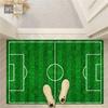Covor verde de fotbal pentru băieți, teren de fotbal 3D, covor pentru dormitor pentru copii, covoraș moale de noptieră, covoraș de baie drăguț, covoraș de toaletă kawaii