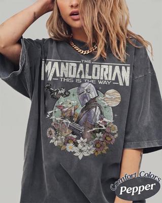 Ρετρό Μπλούζα Mandalorian και Grogu, Μπλούζα Star Wars Mando, Μπλούζα Baby Yoda, Αυτός Είναι Ο Τρόπος T-shirt, Μπλούζα Magic Kingdom, T-shirt Οικογενειακό Ταξίδι Disney