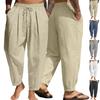 Pantaloni Casual da Uomo Larghi a Gamba Larga Traspiranti Comodi a Lanterna Taglie Forti