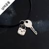 Glory_Arden [Unisex] Leather Key & Lock Necklace / Ghmn-288