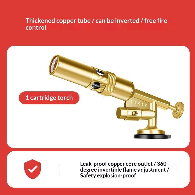 High-Temperature Gas Burner Welding Torch Gold Portable Welding Gas Torch Flame Gas Blow Torch For Bbq Welding & Cooking
