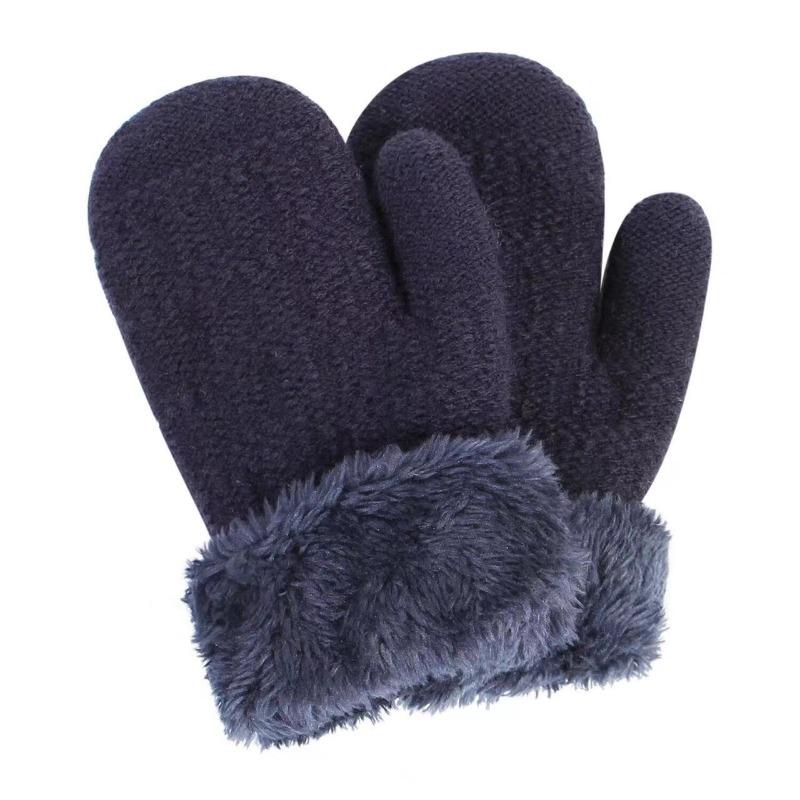 Gants d'hiver tricotés en laine pour bébés garçons et filles, mitaines chaudes et épaisses pour les doigts, pour enfants de 1 à 3 ans
