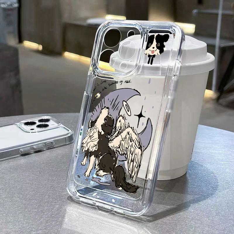 Cute Kitten Sketch Art Phone Case for iPhone 17 16 15 14 13 12 11 Series Pro Max Plus SE Double Layer Protection