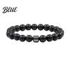Modisches Edelstein Armband mit Perlen für Herren Damen Retro Natürlich