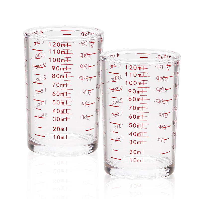 120ml Espresso Messbecher Hitzebeständiger Glasbecher Espresso Unzenbecher Mit Skala Glas Messbecher