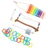 5Pcs Chicken Toys Set Colorful Chicken Veggies Skewer Fruit Holder Swing Toy for Parrot Pet Chicken