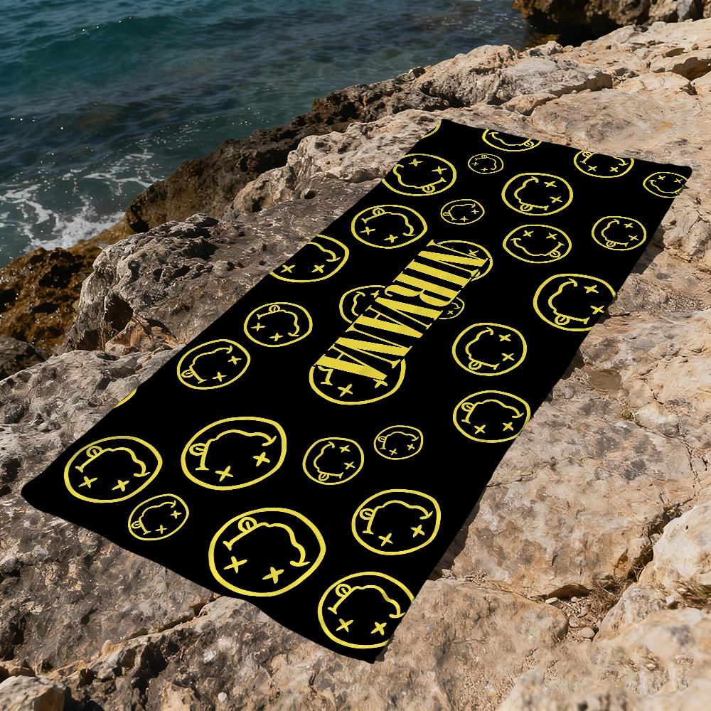 N-nirvana-a Singer Towel Beach Quick Dry Soft Pool Towels Gift for Travel Gym Shower Camping Sports