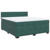 VidaXL Slat Bed Base and Mattress Dark Green 180x200cm Velvet 3286393
