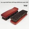 SEE KEAN Wooden Handle Horsehair Shoe Brush